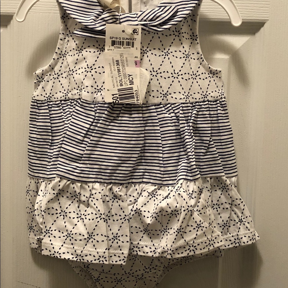 Nautical girls G Sunsuit Sunwashed Blue